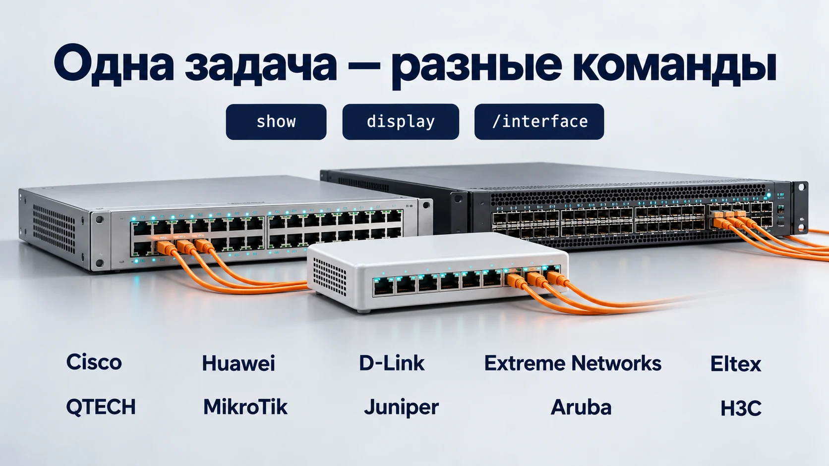 Условные управляемые коммутаторы и названия десяти производителей