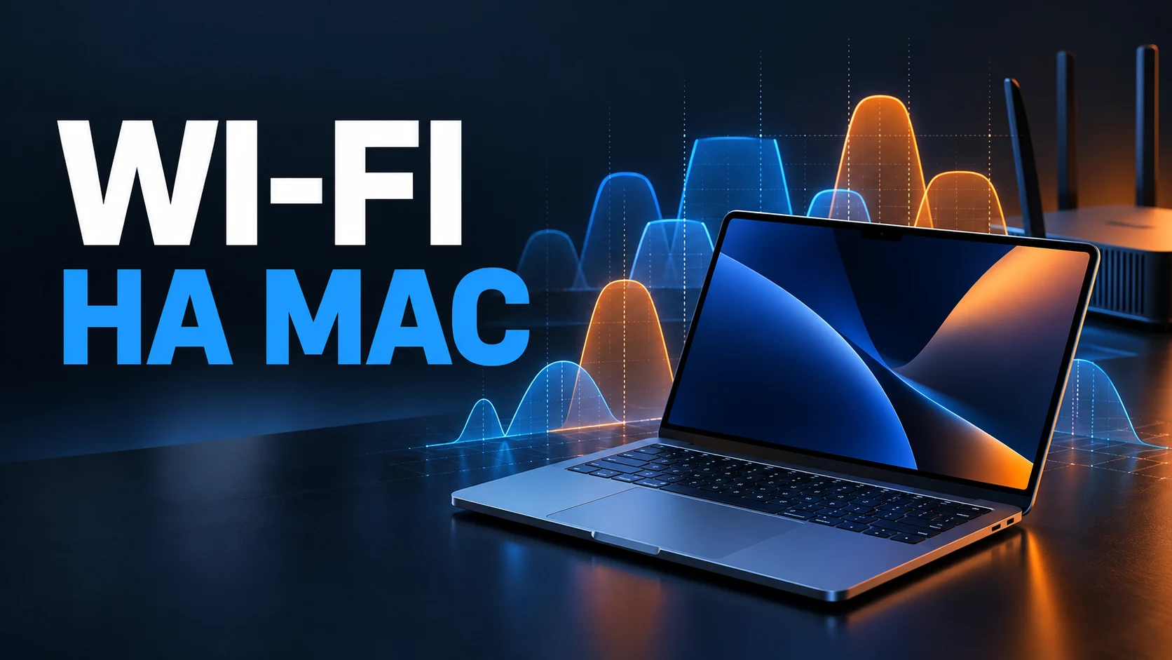 Как выбрать канал Wi-Fi на Mac: сканирование, RSSI и проверка скорости — техническая иллюстрация