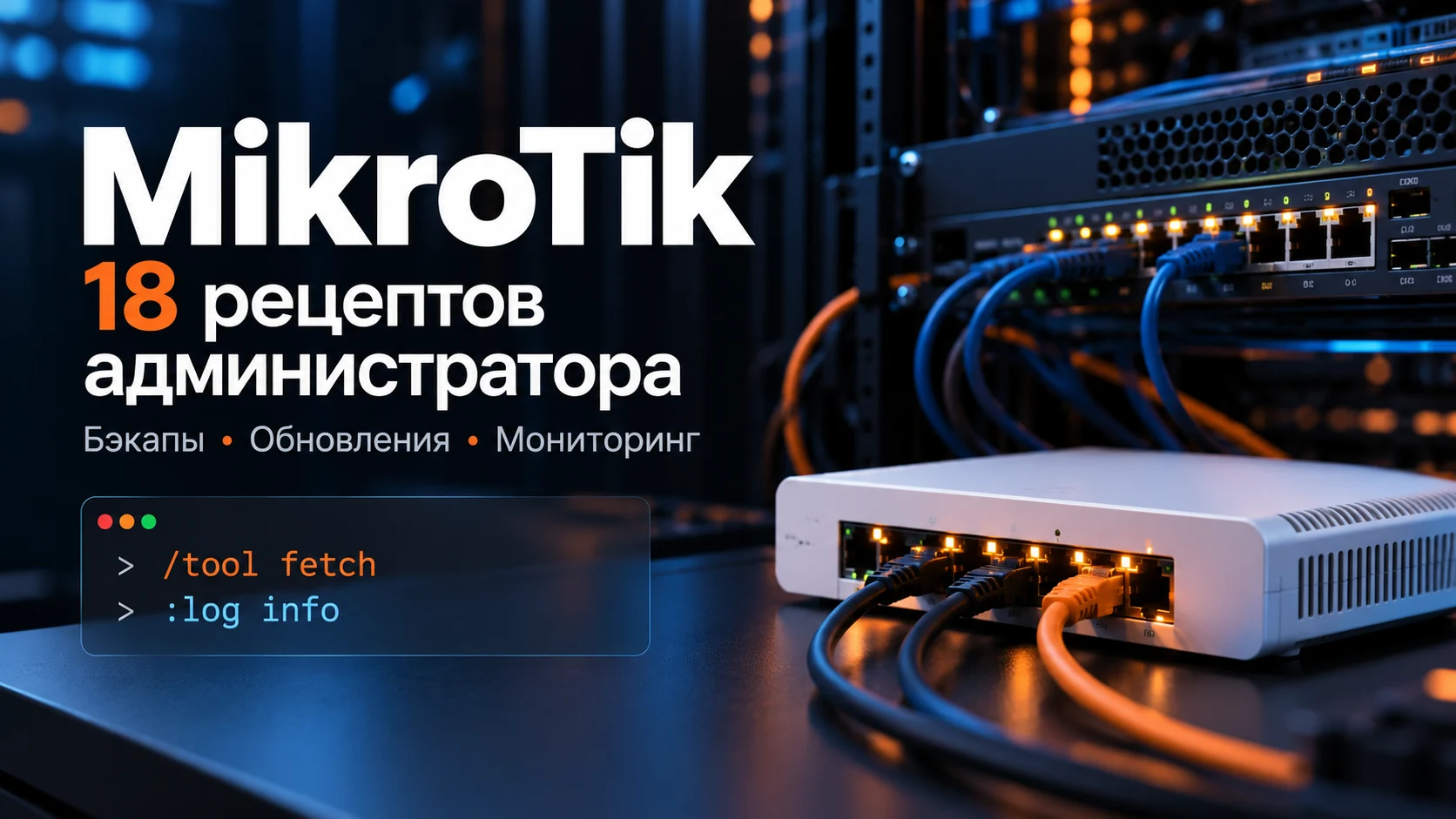 MikroTik: 18 рецептов администратора — резервные копии, обновления и мониторинг