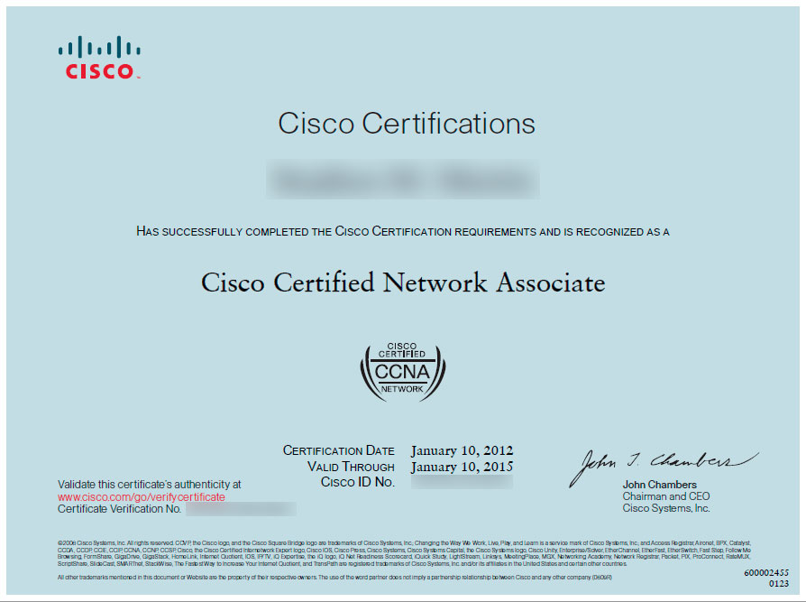 Cisco Certified Network Associate (CCNA) Routing and Switching