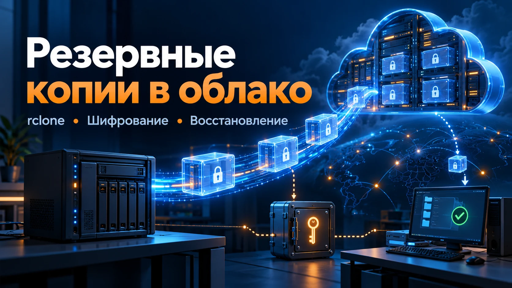 Концептуальная иллюстрация: Резервные копии на Яндекс.Диск через rclone: шифрование, автоматизация и восстановление